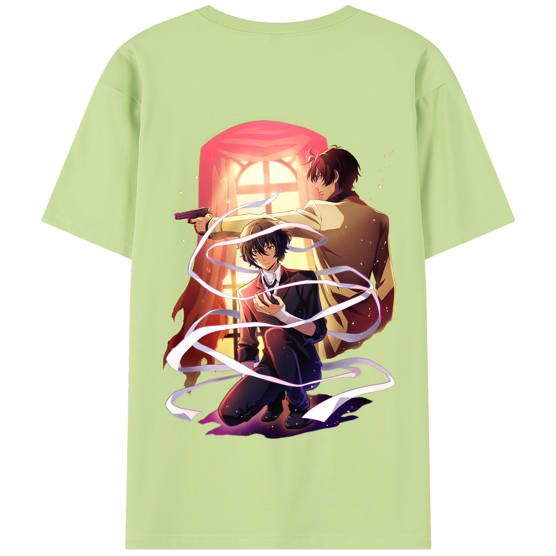 （画像用） 文豪ストレイドッグス Bungo Stray Dogs 綿100％半袖Tシャツ（背面プリント）